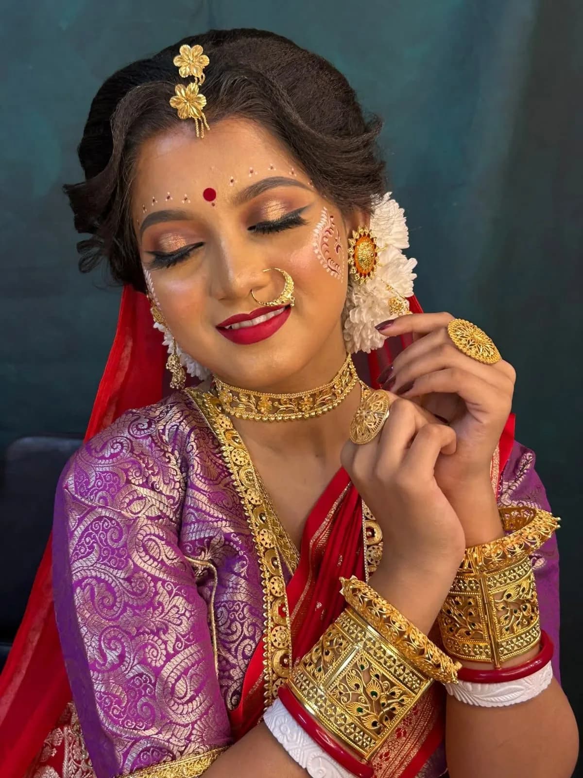 Professional bridal makeup look showing elegant wedding styling - Portrait 9