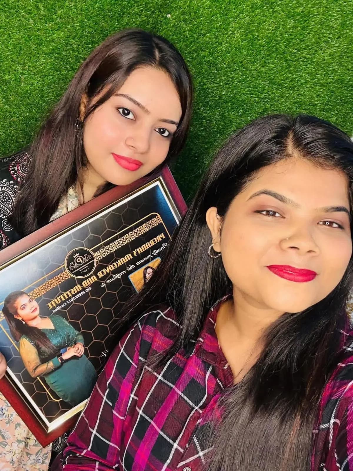 Student celebrating course completion and certified training for Beautician Course in Midnapore - Graduate Moment 6