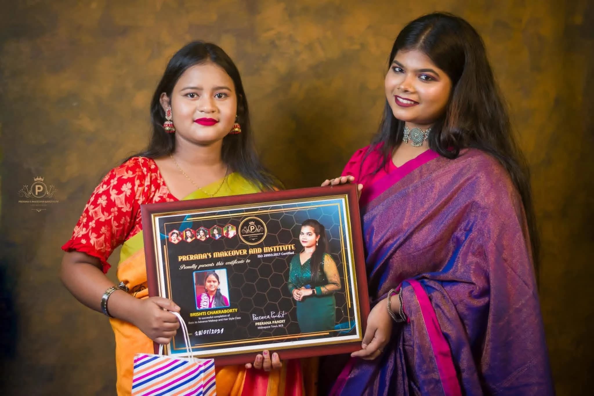 Group graduation moment at Prerana's Academy showing certified Beautician Course students - Graduate Moment 3