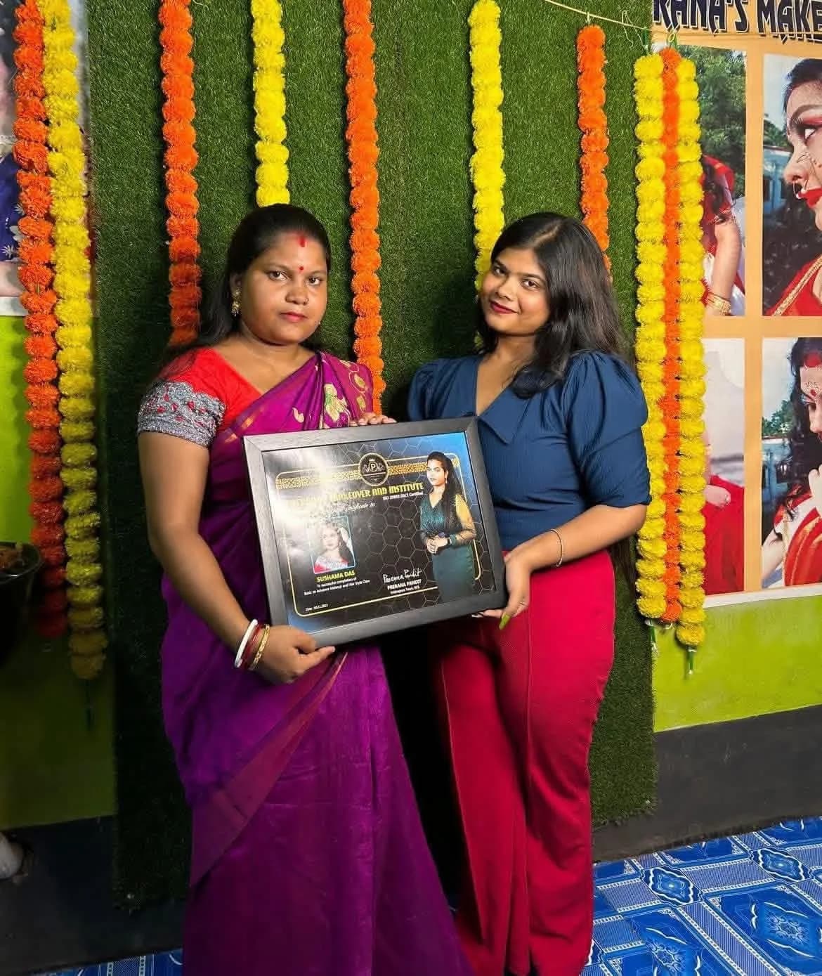 Student happily holding their completion certificate for Beautician Course in Midnapore - Graduate Moment 1